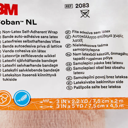 3M™ Coban™ LF Self-adherent Closure Cohesive Bandage, 3 Inch x 5 Yard, Tan