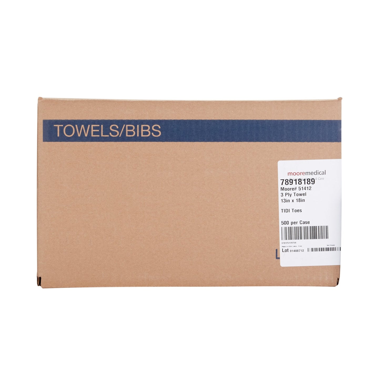 McKesson Nonsterile White / Blue Cartoon Toes Procedure Towel, 13 x 18 Inch