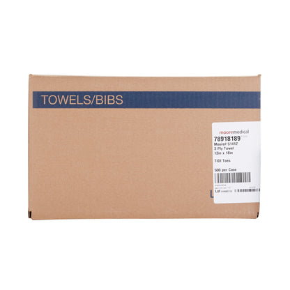 McKesson Nonsterile White / Blue Cartoon Toes Procedure Towel, 13 x 18 Inch
