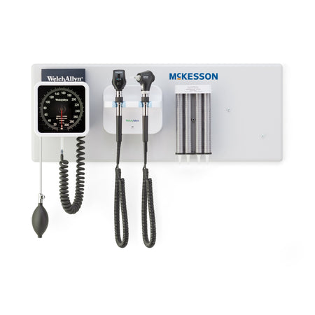 McKesson 156-3L Integrated Wall System Ophthalmoscope / Otoscope / BP Aneroid / Specula Dispenser