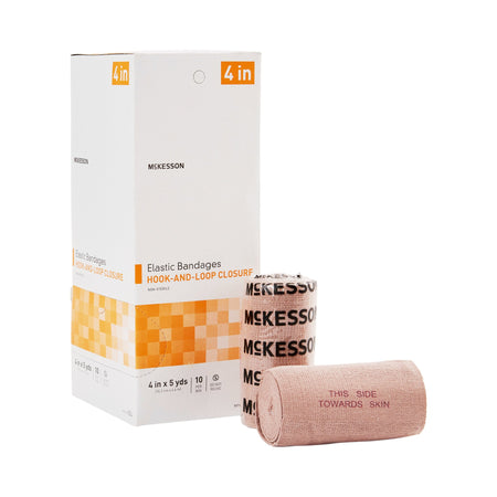 McKesson 54 Hook and Loop Closure Elastic Bandage, 4 Inch x 5 Yard