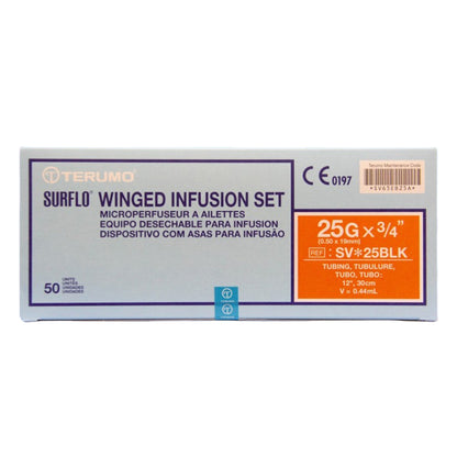 Surflo® Winged Infusion Set, 25 G, 12 Inch Tubing