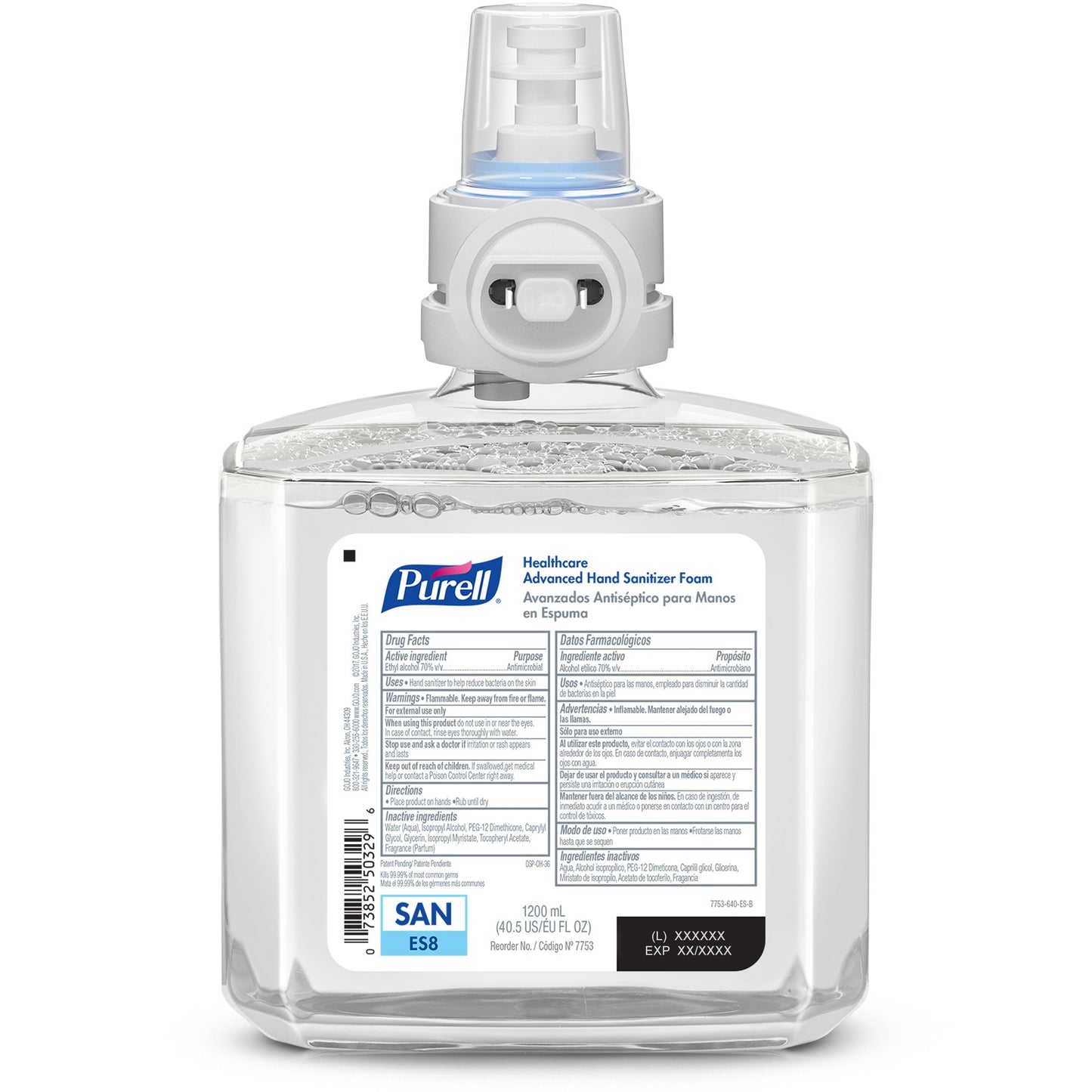 Purell® Healthcare Advanced Foam Hand Sanitizer 1200 mL Refill for ES8 Dispenser