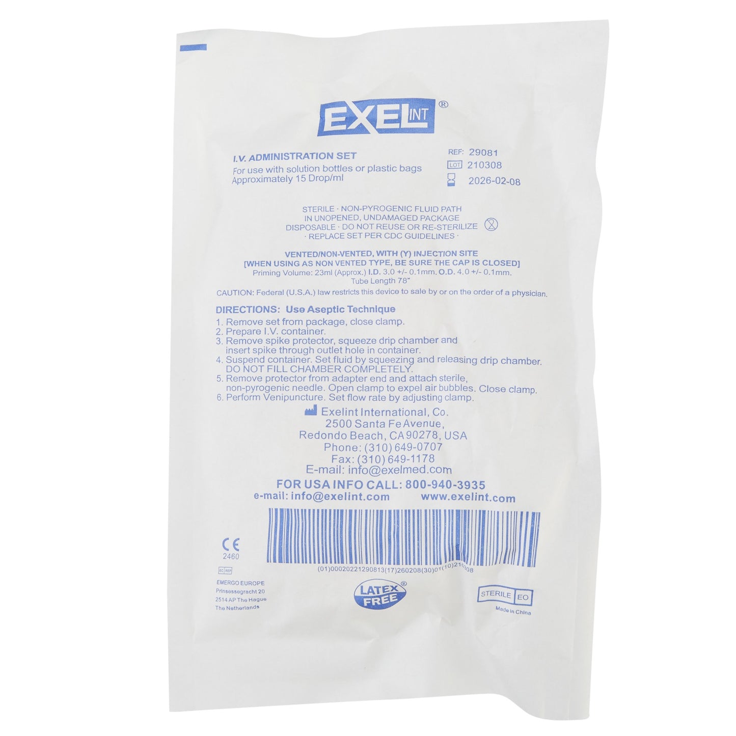 AirTite Exel IV Administration Set