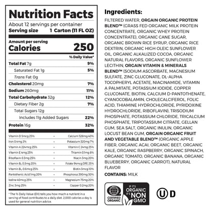 Orgain® Organic Nutrition™ Chocolate Nutritional Shake, 11-ounce carton