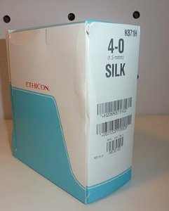 Ethicon K871H Perma-Hand Silk Nonabsorbable Suture with Needle, Taper Point Braided
