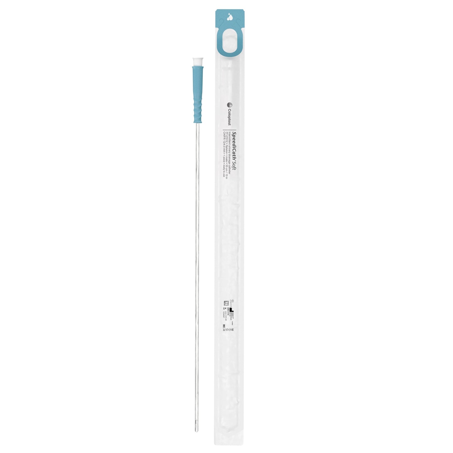 Urethral Catheter SpeediCath® Soft Straight Tip Hydrophilic Coated Plastic 12 Fr. 13 Inch