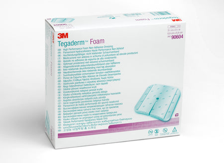 Solventum 90604 3M Tegaderm High Performance without Border Foam Dressing, 8.8 x 8.8 cm