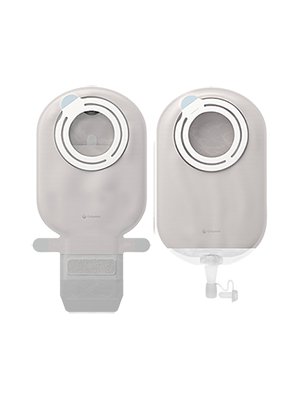 Coloplast 18721 SenSura Mio Kids Flex 2-Piece Transparent Ostomy Pouch, Purple Match