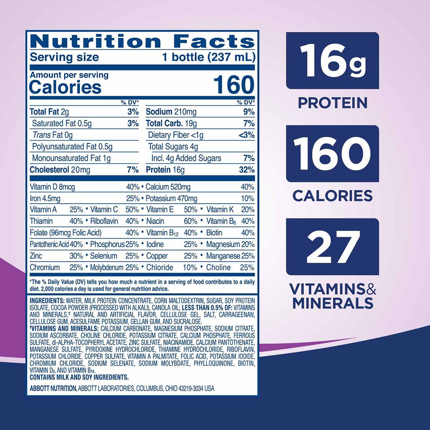 Ensure® High Protein Therapeutic Nutrition, Vanilla, 8-ounce bottle