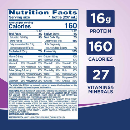 Ensure® High Protein Therapeutic Nutrition, Vanilla, 8-ounce bottle