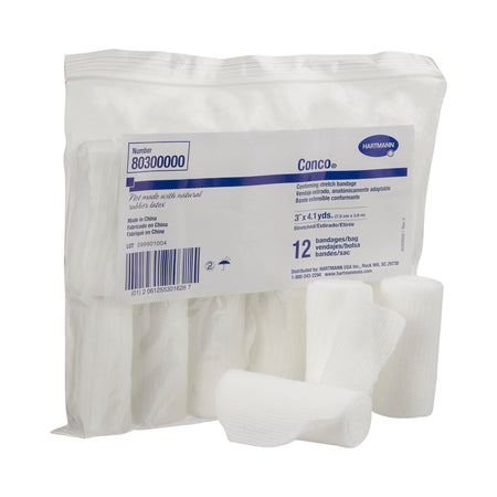 Hartmann 80300000 Conco Conforming Bandage, 3 Inch x 4-1/10 Yard, 1-Ply