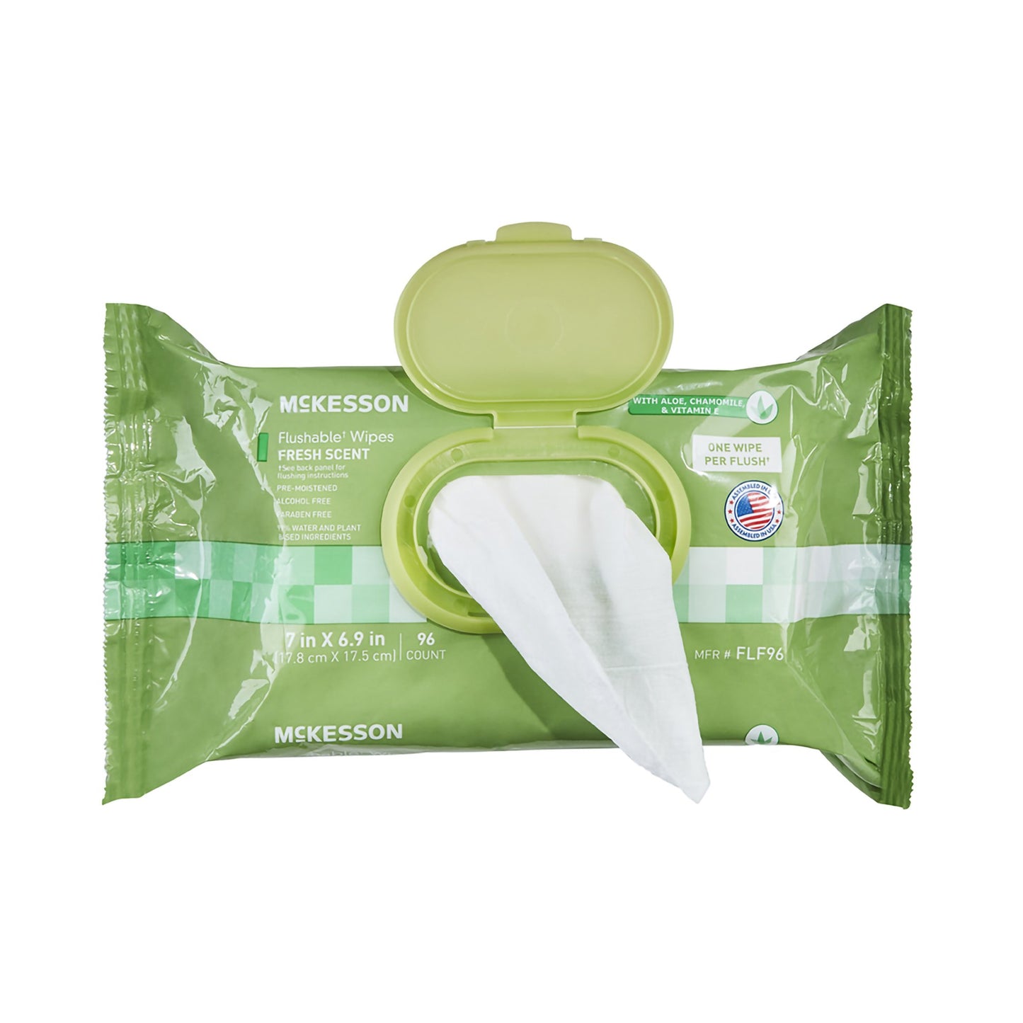 McKesson Flushable* Wet Wipes - Scented, 96 Wet Wipes per Pack