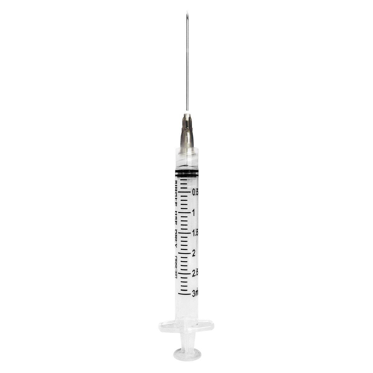 Standard Hypodermic Syringe with Needle Sol-M™ 3 mL 1-1/2 Inch 22 Gauge NonSafety Regular Wall