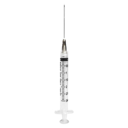 Sol-Millennium 1832215 Sol-M Standard Hypodermic Syringe with Needle, 1-1/2 Inch, 3 mL