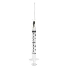 Standard Hypodermic Syringe with Needle Sol-M™ 3 mL 1-1/2 Inch 22 Gauge NonSafety Regular Wall