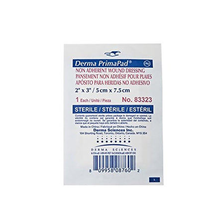 Gentell 83323 Primapad Non-Adherent Dressing, 2 x 3 Inch, 1-Ply