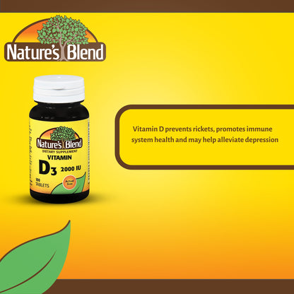 Nature's Blend Vitamin D-3 Supplement