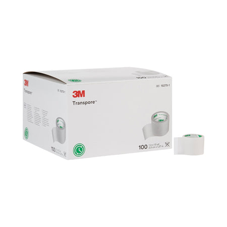 Solventum 1527S-1 3M Transpore Plastic Medical Tape, 1 Inch x 1-1/2 Yard, Transparent