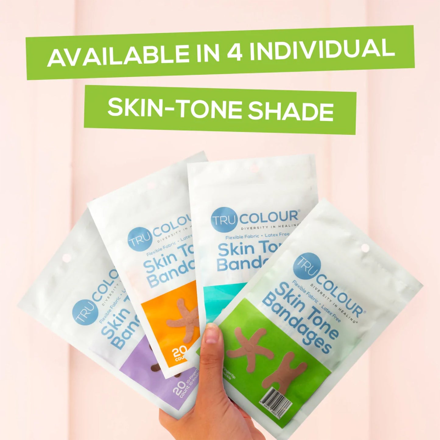 TruColour® Olive Adhesive Strip, Knuckle / Fingertip