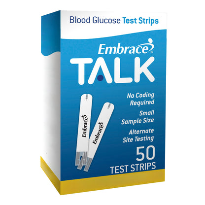 Embrace® TALK Blood Glucose Test Strips