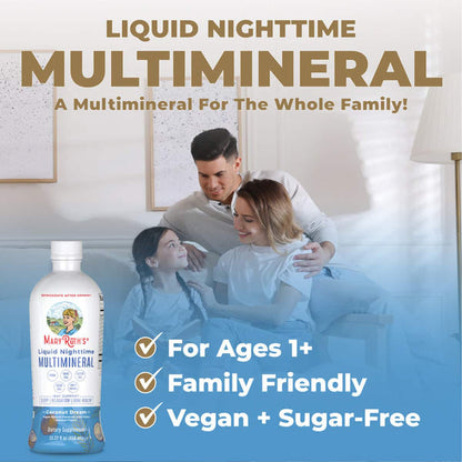 Dietary Supplement Mary Ruth's® Liquid Nighttime Multimineral Vitamin C / D / Calcium / Magnesium 1 mg - 1.7 mcg - 60 mg - 10 mg Strength Liquid 30 oz. Coconut Flavor
