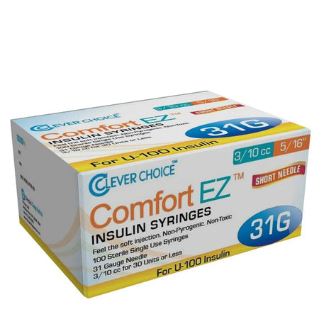 Clever Choice Comfort EZ Low Dead Space Insulin Syringe 31G 5/16 Inch by Simple Diagnostics product image