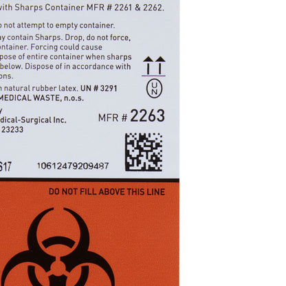 McKesson Prevent® Sharps Collector Wall Cabinet, 12¼ x 4¾ x 10 Inch