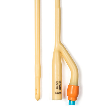 Dynarex 4936 Foley Catheter, 16 Fr., 5 cc, 2-Way, Standard Tip