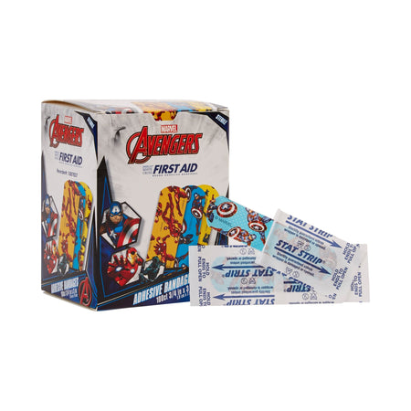 Dukal 1087837 American White Cross Stat Strip Kid Design (Avengers) Adhesive Strips