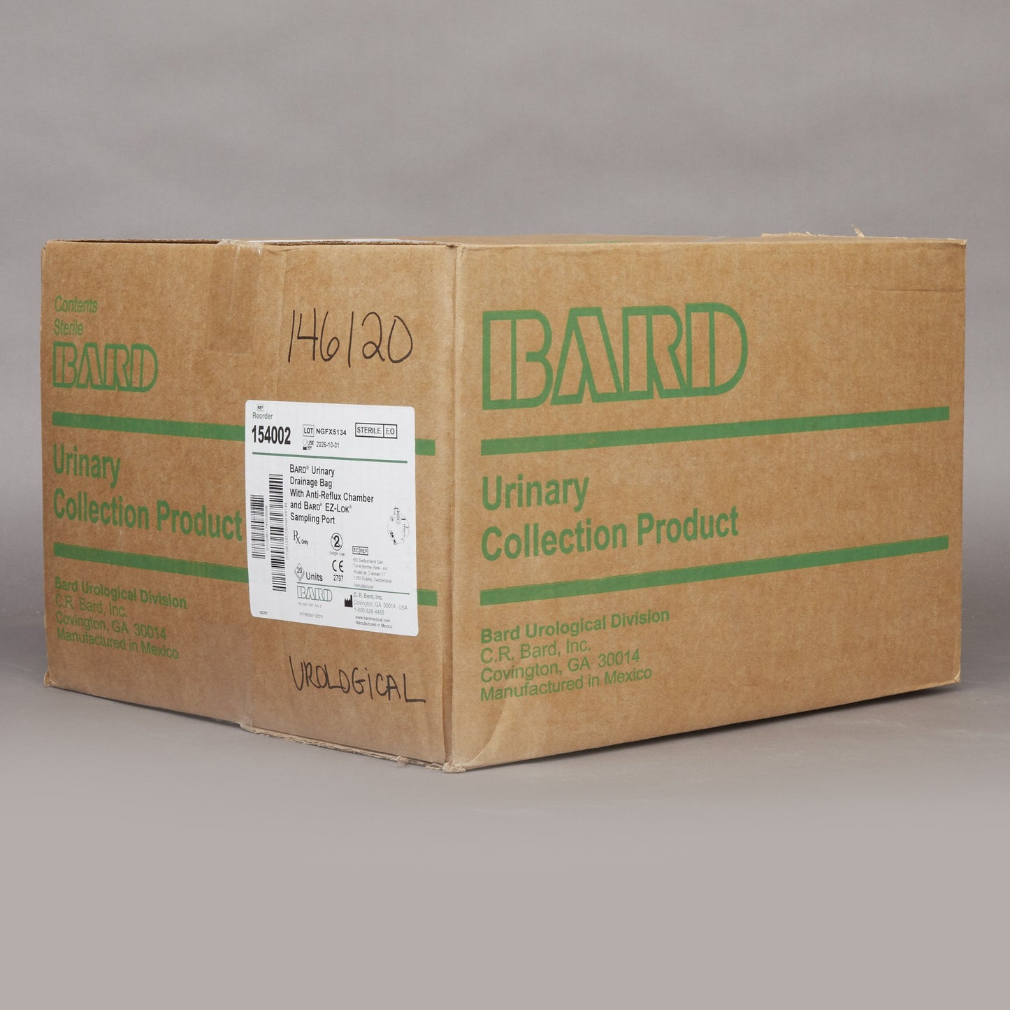 Bard® Urinary Drain Bag with Anti-Reflux, 1 Hook, 2000 mL