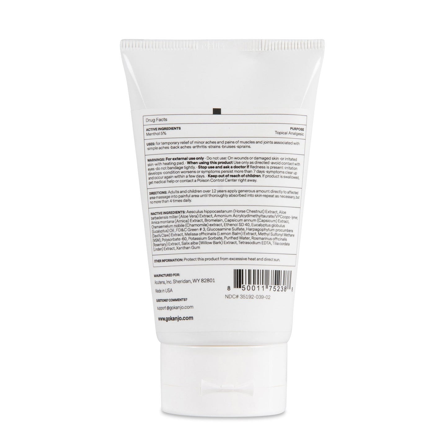 Kanjo Natural Pain Relief Gel, 4.2-ounce tube