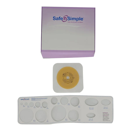 Safe N Simple SNS7805214 Ostomy Barrier Trim to Fit, 5 x 5 Inch, White