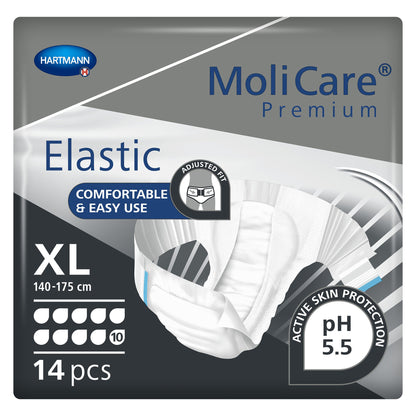 MoliCare® Premium Elastic 10 Drop Absorbency Incontinence Briefs, X-Large