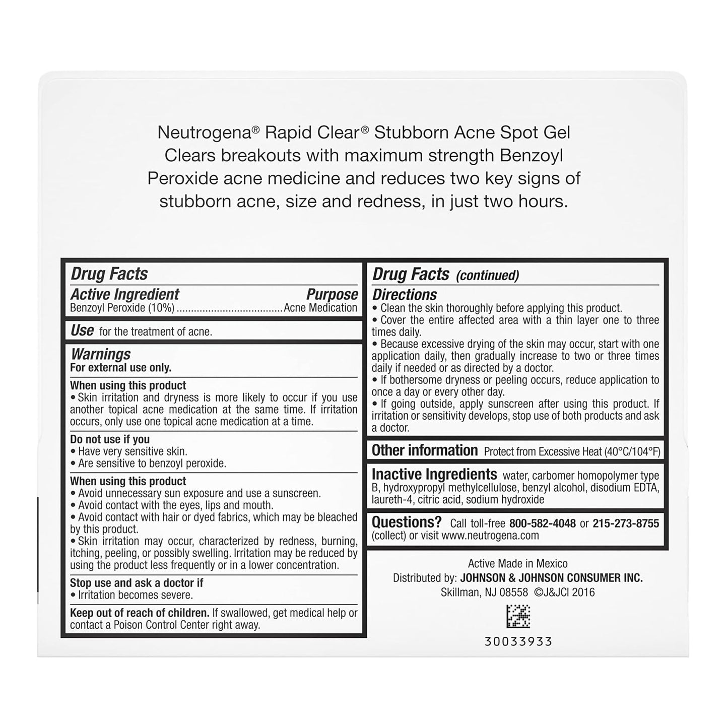 Acne Treatment Neutrogena® Rapid Clear 1 oz. Gel