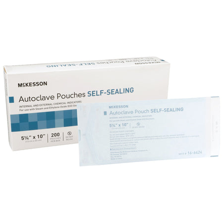McKesson 16-6424 Sterilization Pouch, 5¼ x 10 Inch