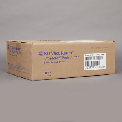 BD Vacutainer® UltraTouch™ Push Button Blood Collection Set 25 Gauge 3/4 Inch Needle Length Safety Needle 12 Inch Tubing Sterile