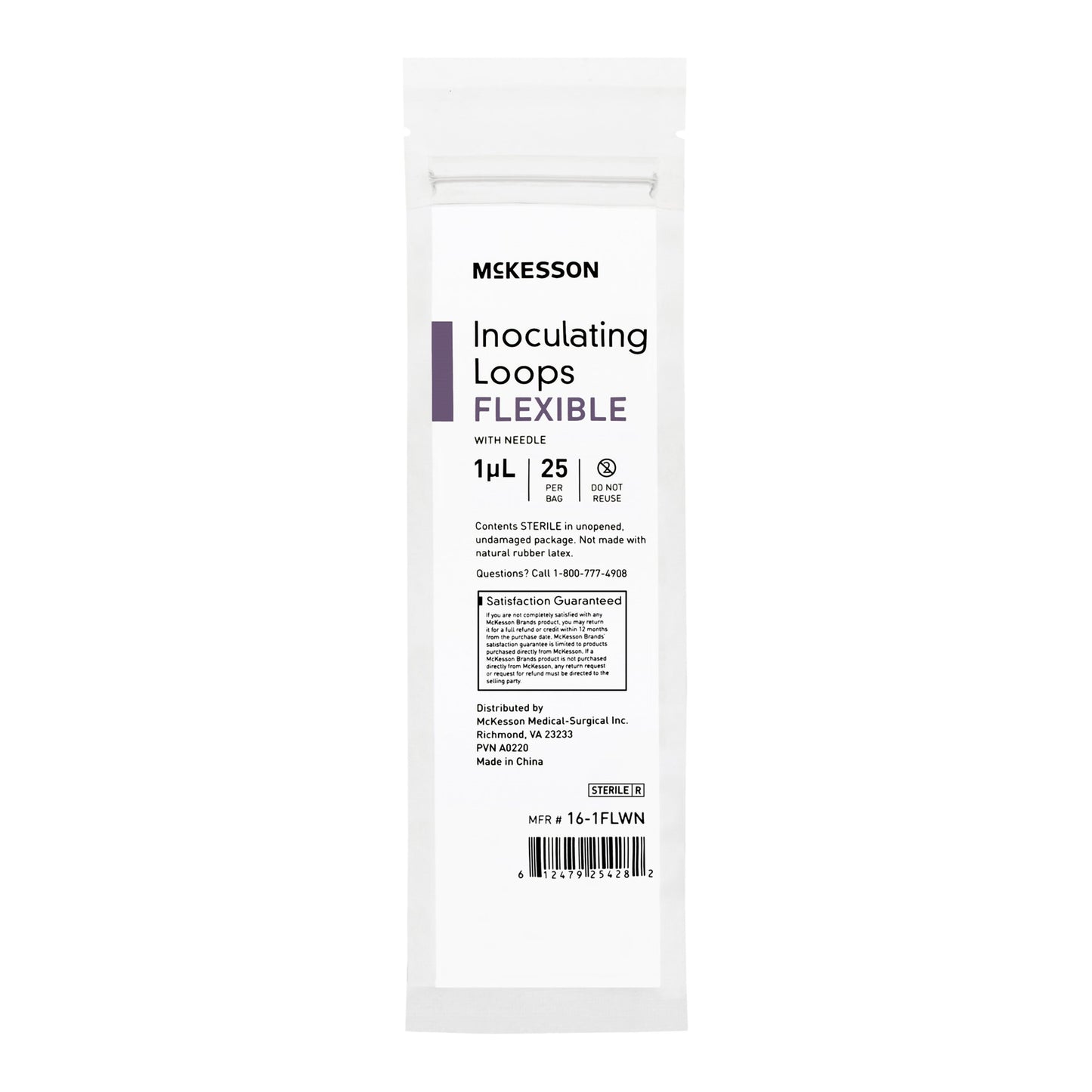 McKesson Inoculating Loop with Needle, 1 µL, 20-Centimeter Length