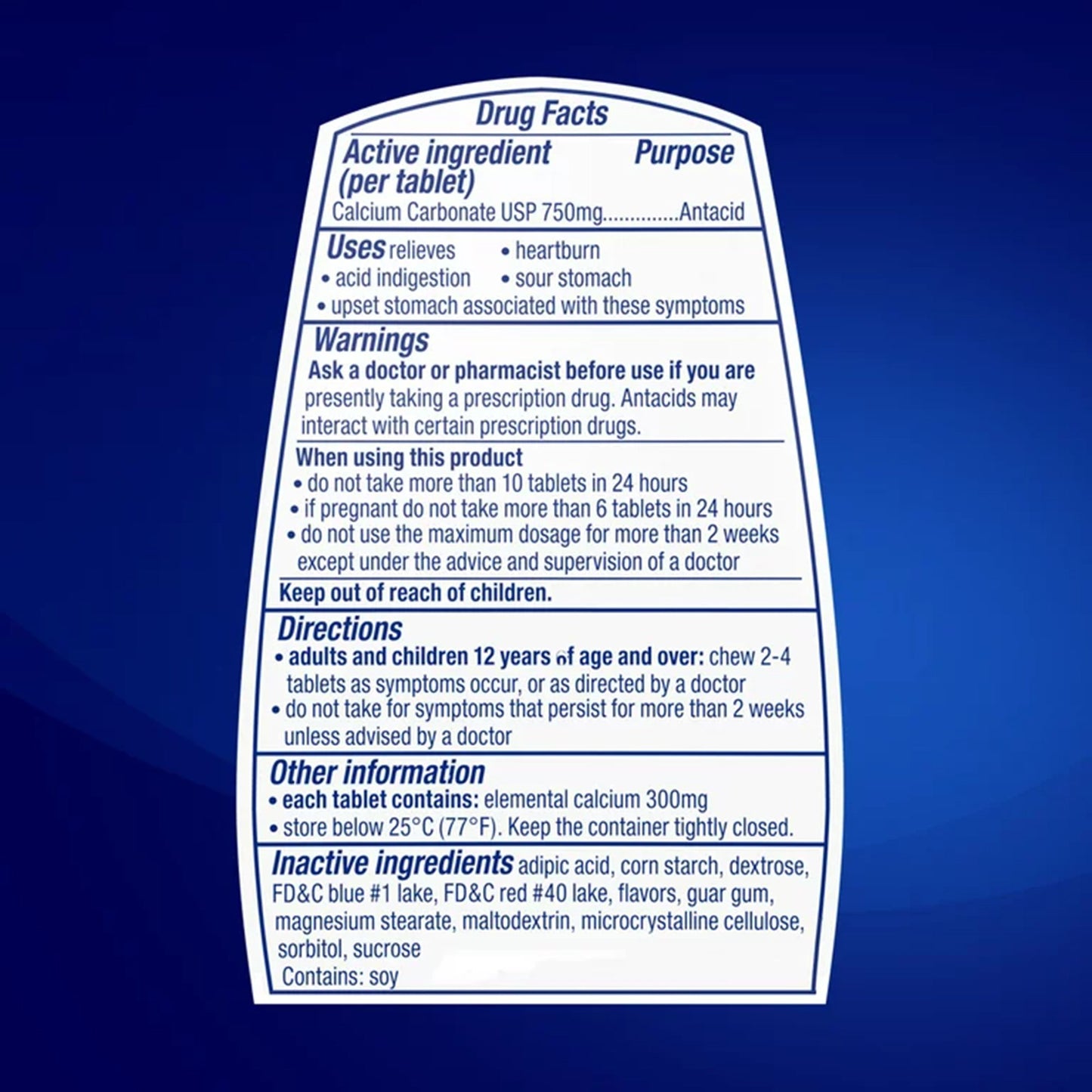 Tums Extra Strength 750 Antacid Smoothies, Assorted Berries