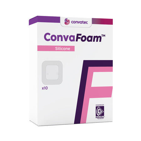ConvaTec 423254 ConvaFoam Silicone Foam Dressing, 6 x 6 Inch, 5 to 12 Inch Length, Tan