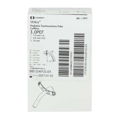 Shiley Pediatric Uncuffed Fenestrated Tracheostomy Tube | Medtronic 3.0PEF