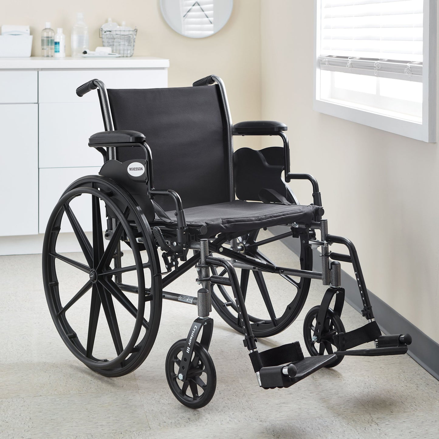 McKesson Lightweight Wheelchair, 20-Inch Seat Width