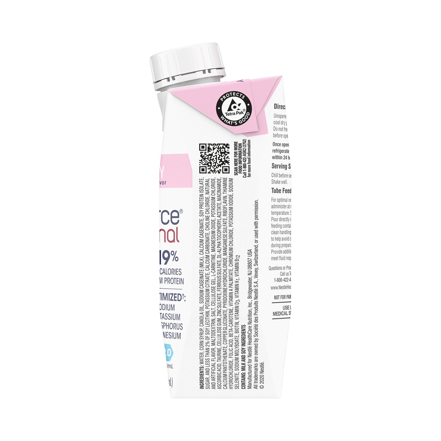 Novasource® Renal Strawberry Formula for Patients on Dialysis, 8-ounce carton