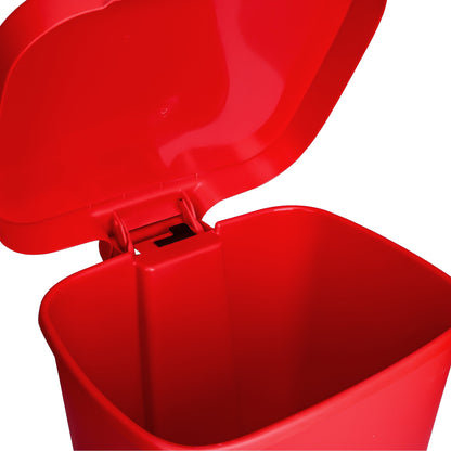 Trash Can McKesson 32 Quart / 8 gal. Red Plastic Rectangular