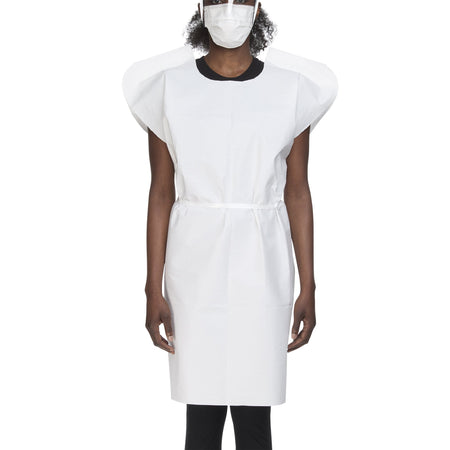 McKesson 18-840 Patient Exam Gown, One Size Fits Most, White