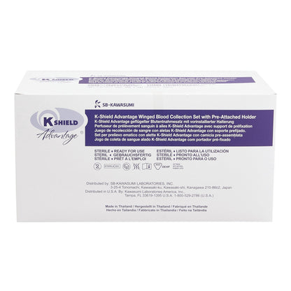 K-Shield® Advantage Blood Collection Set w/ Holder, 3/4 Inch Length, 21 Gauge