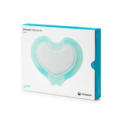 Silicone Foam Dressing Biatain® Silicone Fit 6 x 7-3/4 Inch With Border Film Backing Silicone Adhesive Sacral Sterile