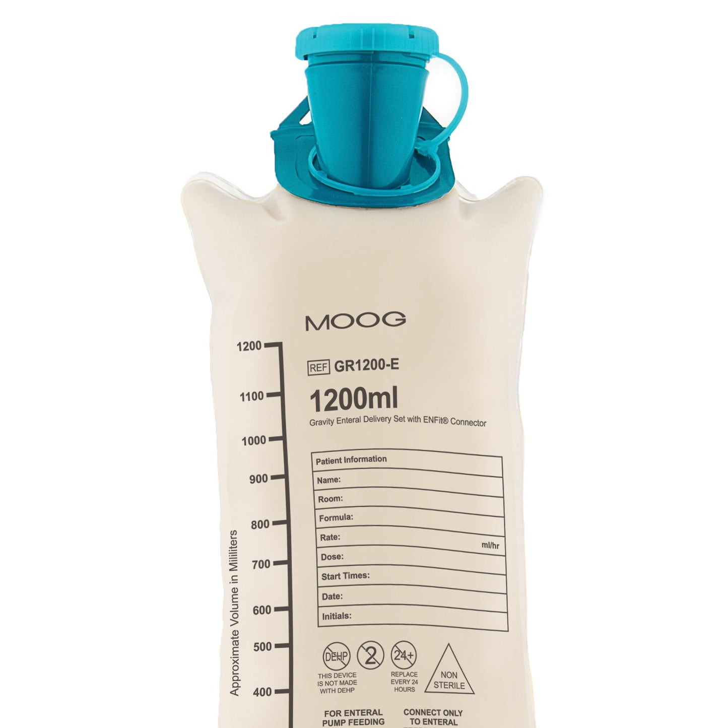 Gravity Bag Feeding Set with ENFit™ Connector Moog® 1200 mL