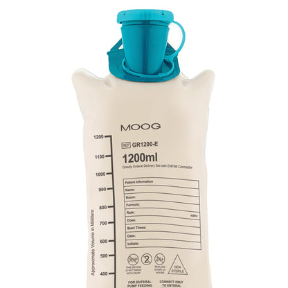 Gravity Bag Feeding Set with ENFit™ Connector Moog® 1200 mL
