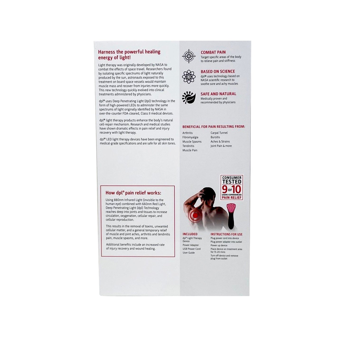 dpl® Clinical Pain Light Therapy Device